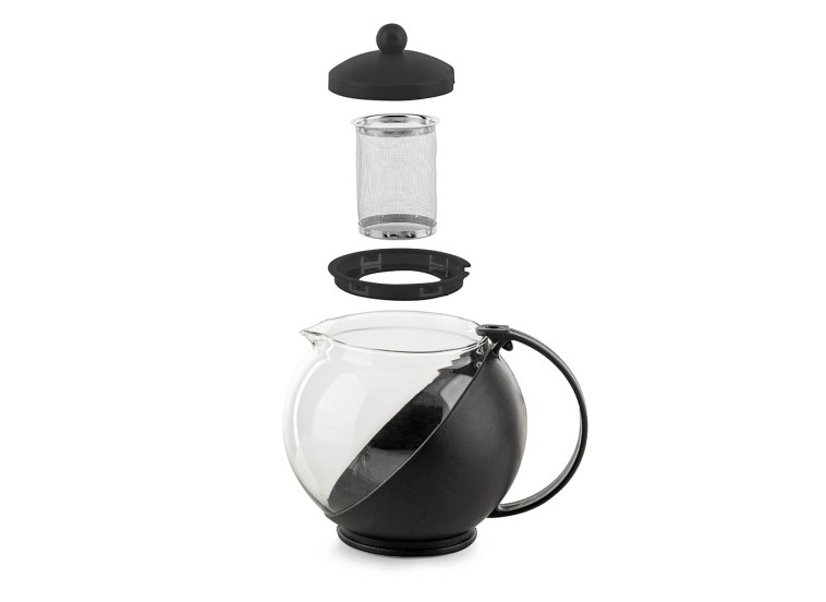 Τσαγιέρα Γυάλινη σε Μαύρο Χρώμα 1250ml MR-8126BJS Muhler Τσαγιέρα Γυάλινη σε Μαύρο Χρώμα 1250ml MR-8126BJS Muhler