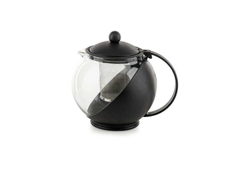 Τσαγιέρα Γυάλινη σε Μαύρο Χρώμα 1250ml MR-8126BJS Muhler 