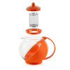 Τσαγιέρα Γυάλινη σε Πορτοκαλί Χρώμα 1250ml MR-8126BJS Muhler