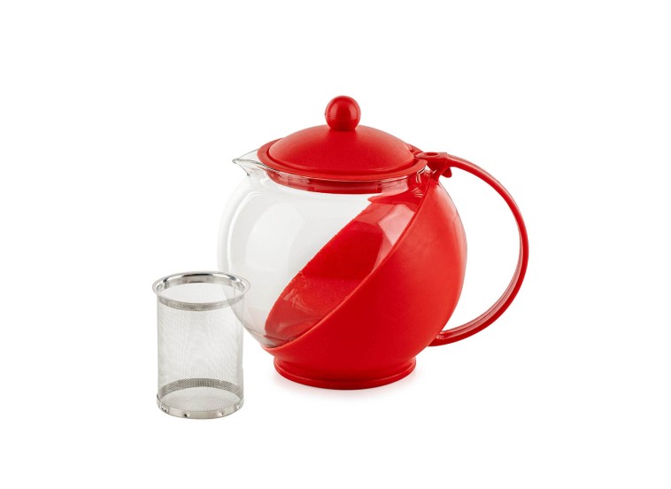 Τσαγιέρα Γυάλινη σε Κόκκινο Χρώμα 1250ml MR-8126BJS Muhler Τσαγιέρα Γυάλινη σε Κόκκινο Χρώμα 1250ml MR-8126BJS Muhler