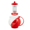 Τσαγιέρα Γυάλινη σε Κόκκινο Χρώμα 1250ml MR-8126BJS Muhler