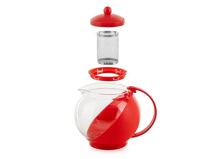 Τσαγιέρα Γυάλινη σε Κόκκινο Χρώμα 1250ml MR-8126BJS Muhler Τσαγιέρα Γυάλινη σε Κόκκινο Χρώμα 1250ml MR-8126BJS Muhler