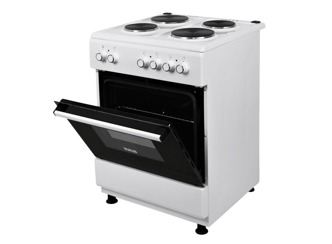 Ηλεκτρική Κουζίνα με Εμαγιέ Εστίες Λευκή   ELC-600E, 4E Muhler 