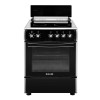 Κουζίνα 64lt με Κεραμικές Εστίες Π60εκ. Μαύρη,ELC-VC622ESS, 4V,Muhler
