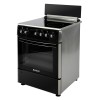Κουζίνα 64lt με Κεραμικές Εστίες Π60εκ. Μαύρη,ELC-VC622ESS, 4V,Muhler