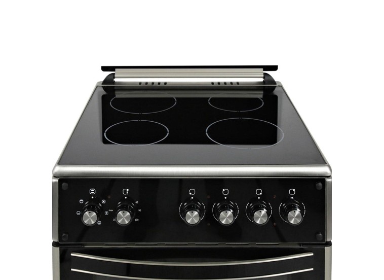 Κουζίνα 64lt με Κεραμικές Εστίες Π60εκ. Μαύρη,ELC-VC622ESS, 4V,Muhler