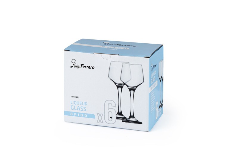 Σετ Ποτήρια Κοκτέιλ/Ποτού από Γυαλί 80ml 6τμχ Spigo FR-506AL Luigi Ferrero Σετ Ποτήρια Κοκτέιλ/Ποτού από Γυαλί 80ml 6τμχ Spigo FR-506AL Luigi Ferrero