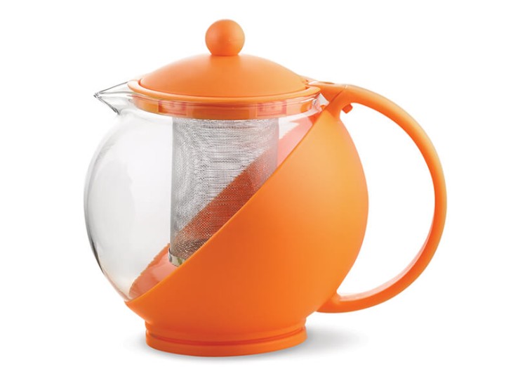 Τσαγιέρα Γυάλινη με Φίλτρο Πορτοκαλί 1250ml FR-8125JS, Luigi Ferrero