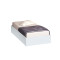 Κρεβάτι ξύλινο Caza, Λευκό, 120/190, Genomax