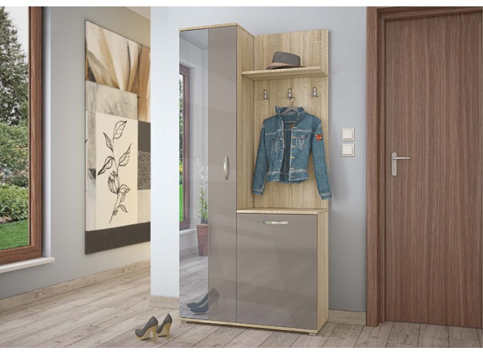 Έπιπλο Εισόδου 89/35/187 εκ., Σόνομα/Γκρι, Nexo, Genomax