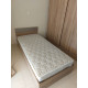 Κρεβάτι ξύλινο μονό AVA 90/200, Σόνομα με γκρί γυαλιστερό, 204/68/94 εκ., Genomax