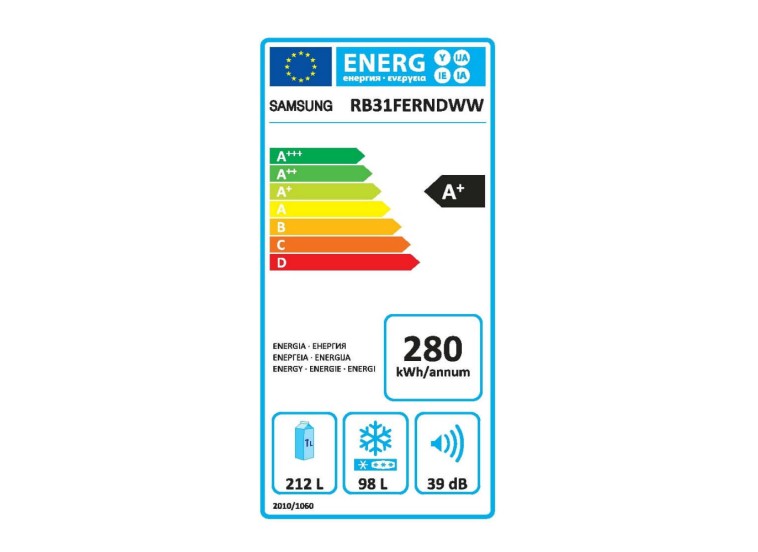 Ψυγειοκαταψύκτης 310 lt A+, RB31FERNDWW/EF, Samsung Ψυγειοκαταψύκτης 310 lt A+, RB31FERNDWW/EF, Samsung