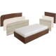 Κρεβάτι ξύλινο Caza, Λευκό, 120/190, Genomax