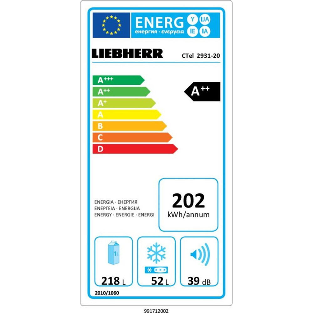 Ψυγείο Δίπορτο, CTel 2931, Liebherr 