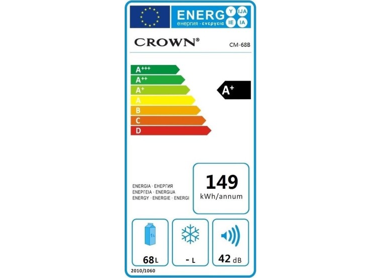 Ψυγείο Mini Bar, CM-68B, Crown