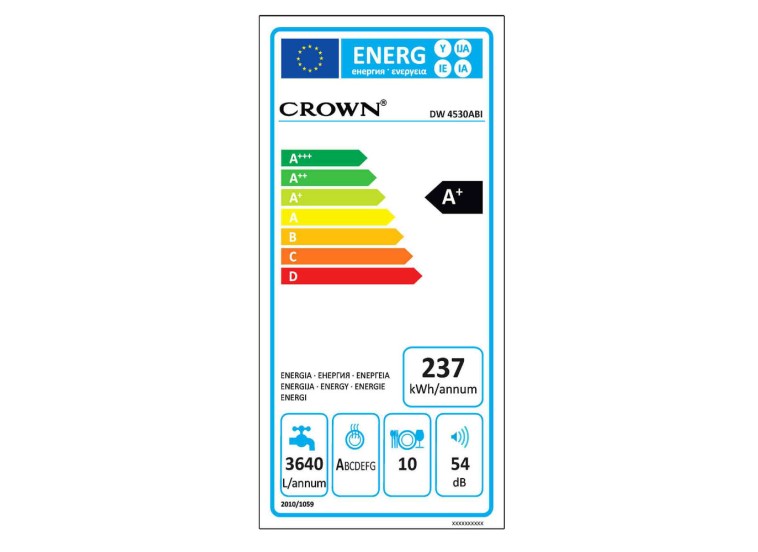 Πλυντήριο πιάτων, DW4530ABI, Crown | All4home Πλυντήριο πιάτων, DW4530ABI, Crown