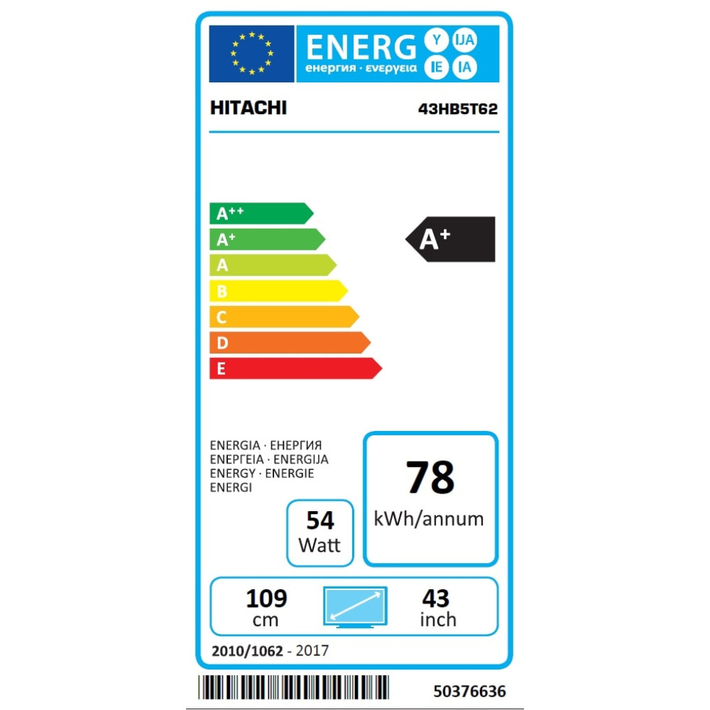 Τηλεόραση 43" 43HB5T62, Hitachi