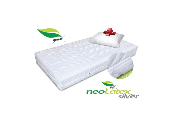 Στρώμα, NEO LATEX SILVER, από 82/190, με ΔΩΡΟ μαξιλάρι, Genomax