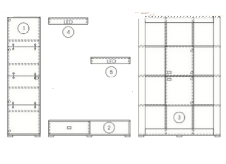 Σύνθετο Σαλονιού 300/44/187,5 εκ., Metropol, Genomax | All4home Σύνθετο Σαλονιού 300/44/187,5 εκ., Metropol, Genomax