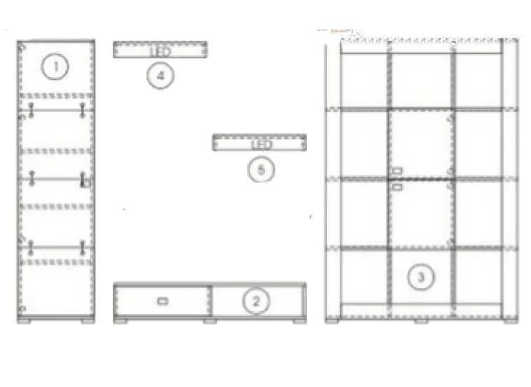 Σύνθετο Σαλονιού 300/44/187,5 εκ., Metropol, Genomax | All4home Σύνθετο Σαλονιού 300/44/187,5 εκ., Metropol, Genomax