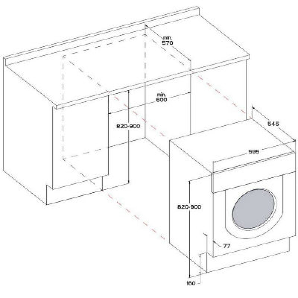 Εντοιχιζόμενο Πλυντήριο Ρούχων 7kg, BI WMHG 71484 EU, Hotpoint-Ariston