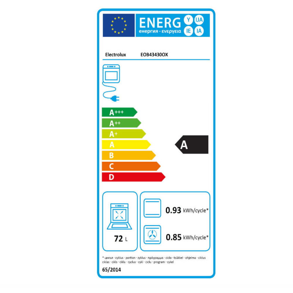 Εντοιχιζόμενος φούρνος, EOB 43430OX, Electrolux