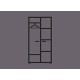 Ντουλάπα Δίφυλλη  AVA 2 Σόνομα/Καρυδί, 78x185x50εκ. Genomax