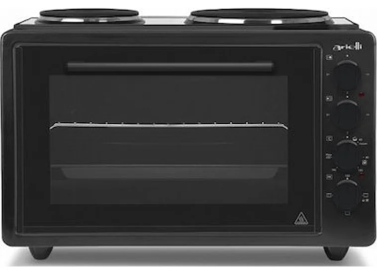 Ηλεκτρικό Φουρνάκι 42lt με 2 Εστίες Black AO-3642BL, Arielli Ηλεκτρικό Φουρνάκι 42lt με 2 Εστίες Black AO-3642BL, Arielli