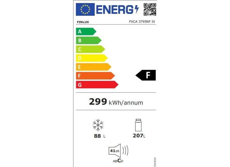 Ψυγειοκαταψύκτης 295 λίτρων,Total No Frost, 186/60/60 εκ., FXCA 37950 NFIXE , Finlux Ψυγειοκαταψύκτης 295 λίτρων,Total No Frost, 186/60/60 εκ., FXCA 37950 NFIXE , Finlux