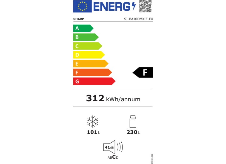 Ψυγειοκαταψύκτης, SJ-BA10DMXIF, 331 l, F , No Frost , Sharp | All4home Ψυγειοκαταψύκτης, SJ-BA10DMXIF, 331 l, F , No Frost , Sharp