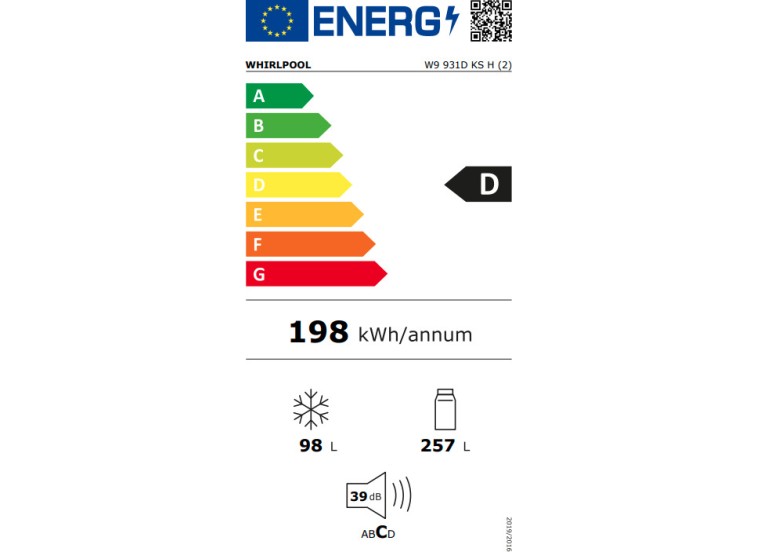 Ψυγειοκαταψύκτης, W9 931D KS H, No Frost, Whirlpool Ψυγειοκαταψύκτης, W9 931D KS H, No Frost, Whirlpool