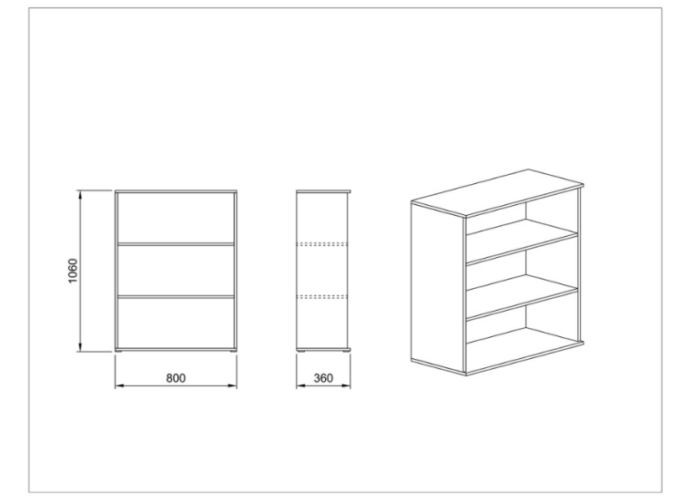 Βιβλιοθήκη 80x36x106, Modul 55, Genomax Βιβλιοθήκη 80x36x106, Modul 55, Genomax