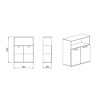 Βιβλιοθήκη 80x36x106, Modul 61, Genomax Βιβλιοθήκη 80x36x106, Modul 61, Genomax