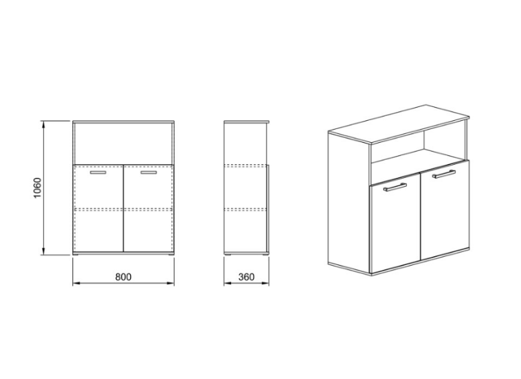 Βιβλιοθήκη 80x36x106, Modul 61, Genomax Βιβλιοθήκη 80x36x106, Modul 61, Genomax