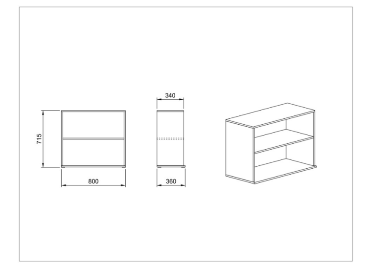 Βιβλιοθήκη Modul 54, 80x36x71,5, Genomax Βιβλιοθήκη Modul 54, 80x36x71,5, Genomax