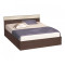 Κρεβάτι ημίδιπλο 120/190 Βέγγε με κρεμ γυαλιστερό, Δήμητρα, με Δώρο Στρώμα, Genomax