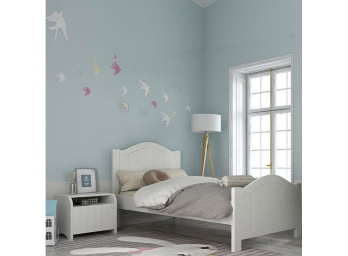 Κρεβάτι Μονό Ξύλινο Antonella, 90x200 εκ.