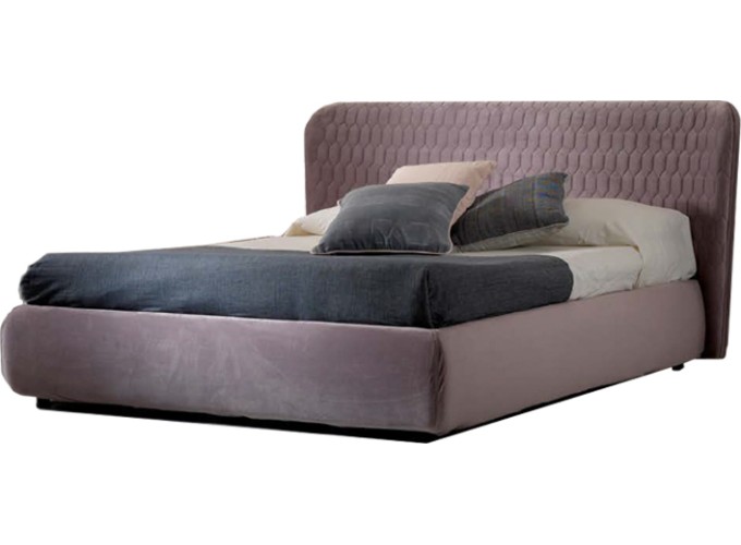 Κρεβάτι Υπέρδιπλο Francesca με Ύφασμα, 160x200εκ.