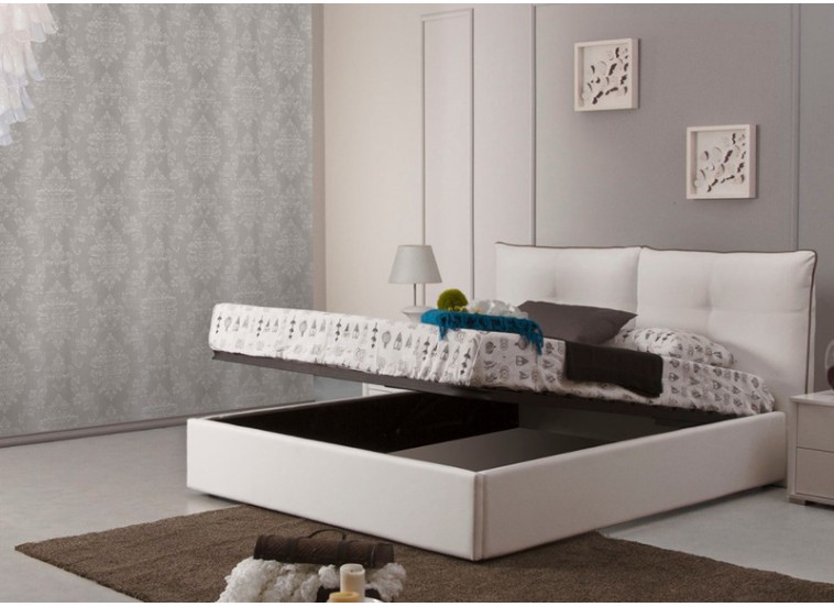 Κρεβάτι Υπέρδιπλο Monica με Δερματίνη, 160x200 εκ., All4home Κρεβάτι Υπέρδιπλο Monica με Δερματίνη, 160x200 εκ., All4home