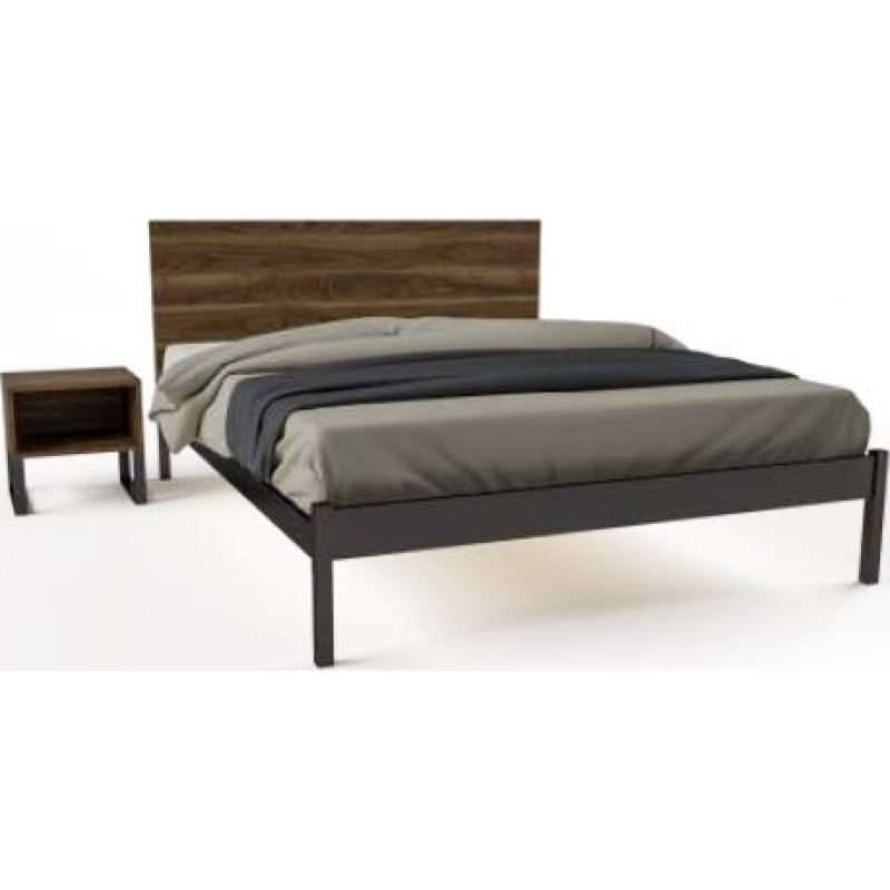 Κρεβάτι Υπέρδιπλο Μεταλλικό Berta, 160x200 εκ.