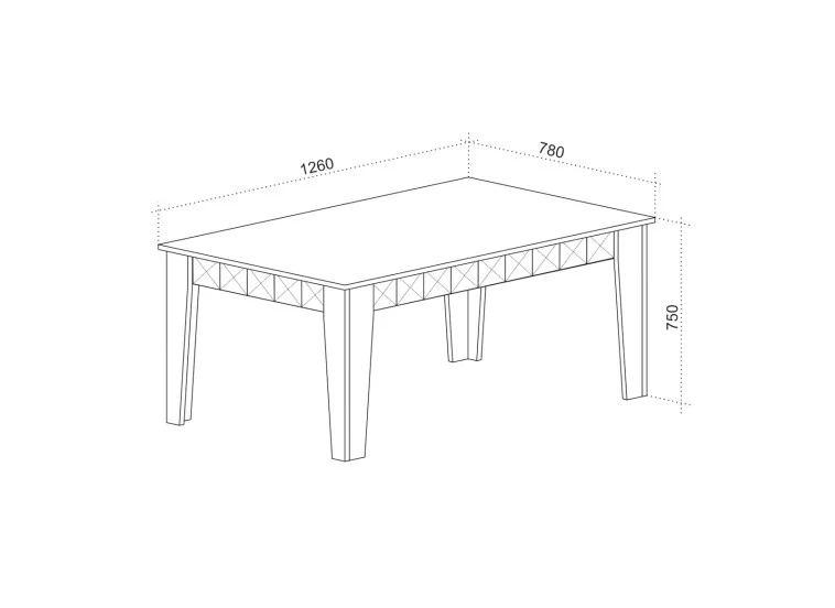 Τραπέζι Δείπνου Nica, 126x78x75, Genomax Τραπέζι Δείπνου Nica, 126x78x75, Genomax