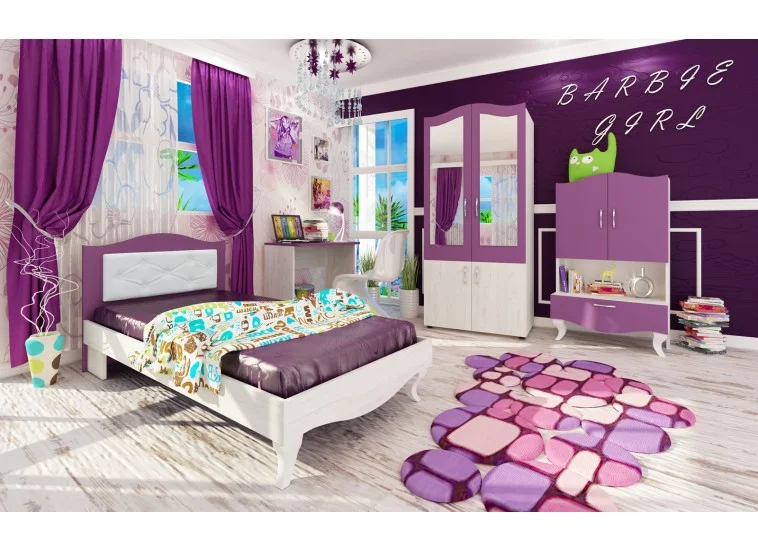 Παιδικό υπνοδωμάτιο 4 τμχ., Barbie, 90/200, Genomax| All4home Παιδικό υπνοδωμάτιο 4 τμχ., Barbie, 90/200, Genomax