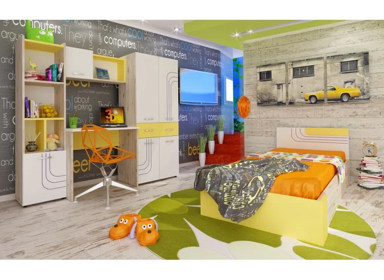 Παιδικό υπνοδωμάτιο 5 τμχ., Ken, 90/200, Genomax| All4home Παιδικό υπνοδωμάτιο 5 τμχ., Ken, 90/200, Genomax