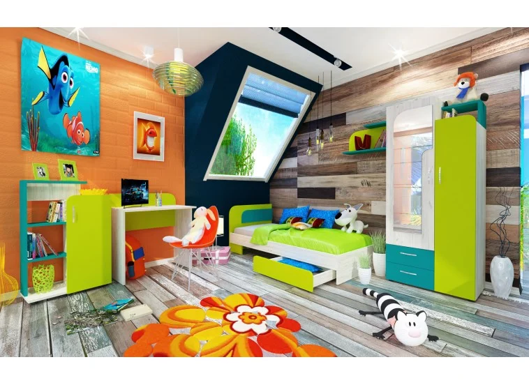 Παιδικό υπνοδωμάτιο, Nemo, 82/190, Genomax| All4home Παιδικό υπνοδωμάτιο, Nemo, 82/190, Genomax