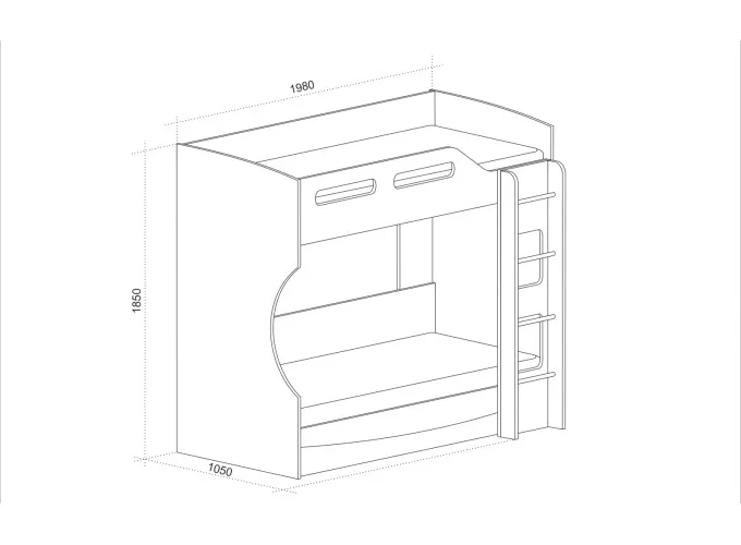 Παιδικό υπνοδωμάτιο, 1 τμχ., Decker, 82/190, Genomax