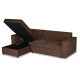 Γωνιακός καναπές κρεβάτι, San Diego, με αποθηκευτικό χώρο, 235x160, Silk