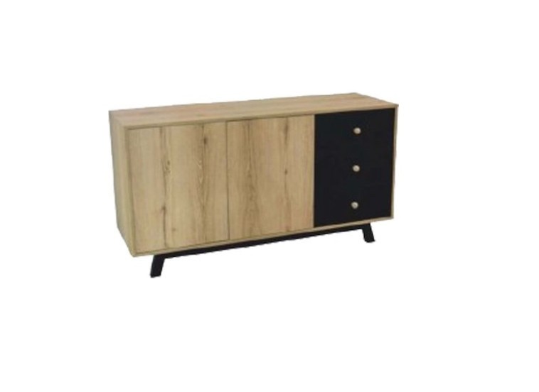 Μπουφές Riccarda Μαύρος, 160x52x78 εκ. Μπουφές Riccarda Μαύρος, 160x52x78 εκ.