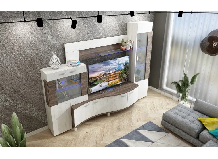 Σύνθετο Σαλονιού με Led φωτισμό 235/176/47 εκ. Play, Genomax| All4home Σύνθετο Σαλονιού με Led φωτισμό 235/176/47 εκ. Play, Genomax