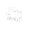 Σύνθετο Σαλονιού 220/180/45 εκ. Kraft, Genomax| All4home Σύνθετο Σαλονιού 220/180/45 εκ. Kraft, Genomax