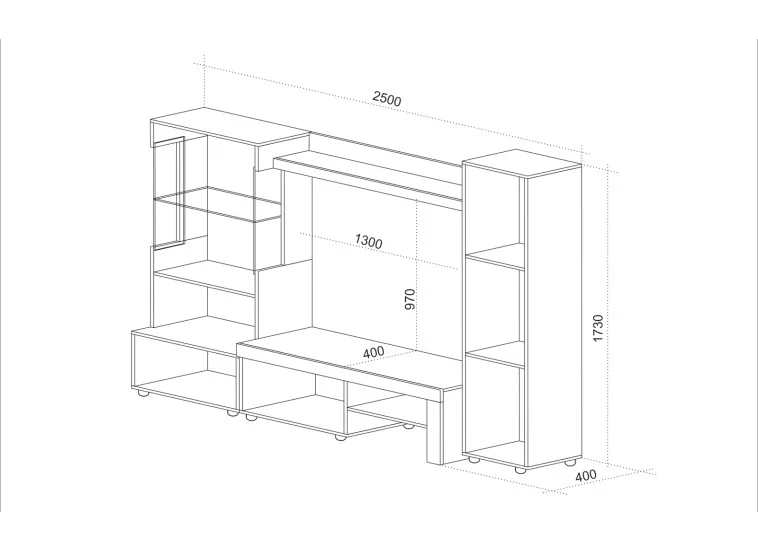 Σύνθετο Σαλονιού 250/173/40 εκ., Vigo, Genomax | All4home Σύνθετο Σαλονιού 250/173/40 εκ., Vigo, Genomax